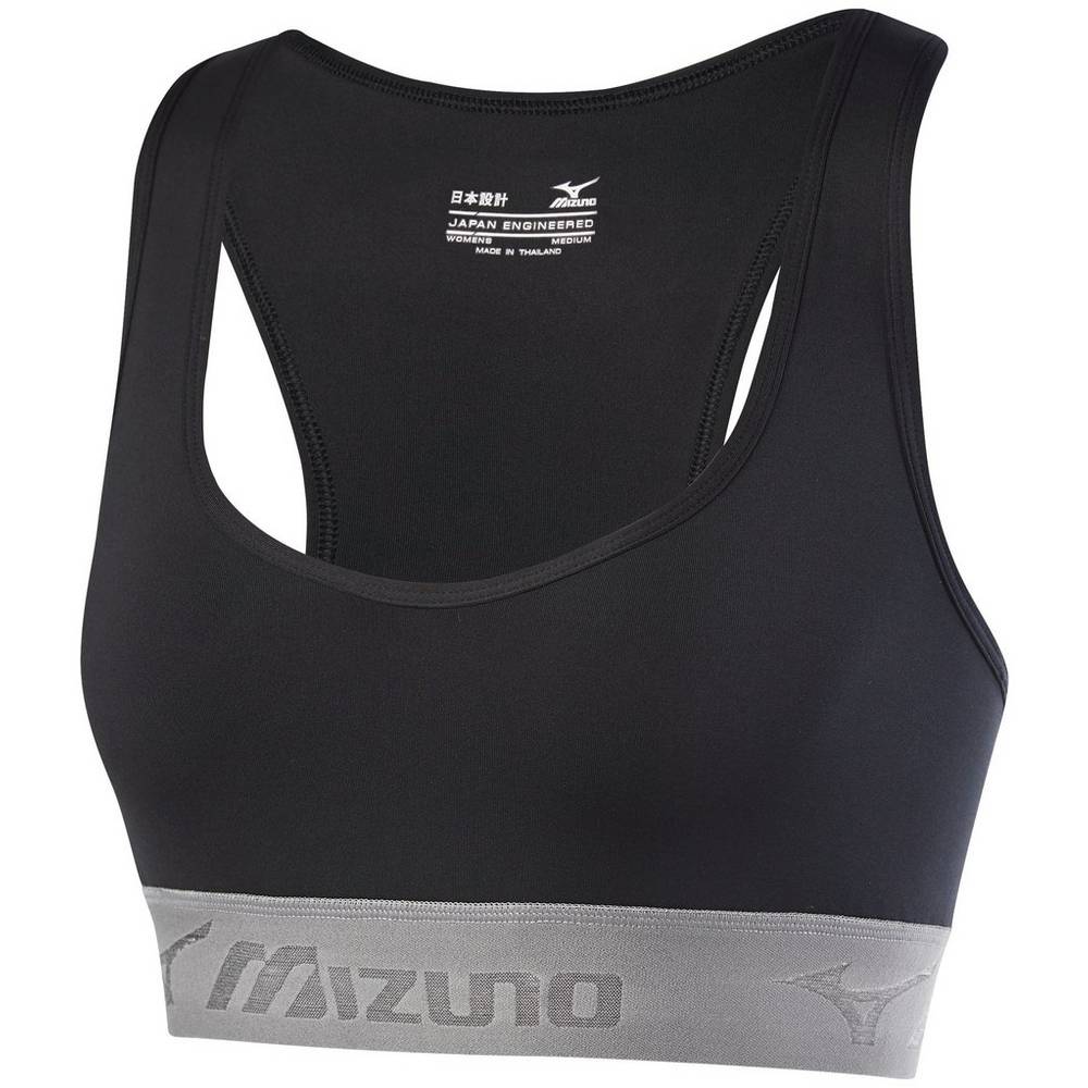 Womens Mizuno Alpha Sports Bra Black Philippines (GSNPOF856)